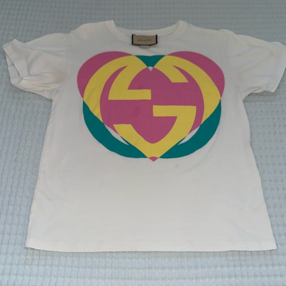 Gucci heart love parade over sized t shirt in xxs